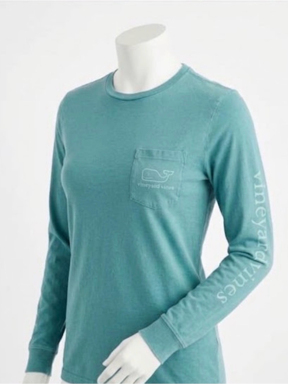 Vineyard Vines Men’s Long Sleeve Pocket Tee - Teal Green